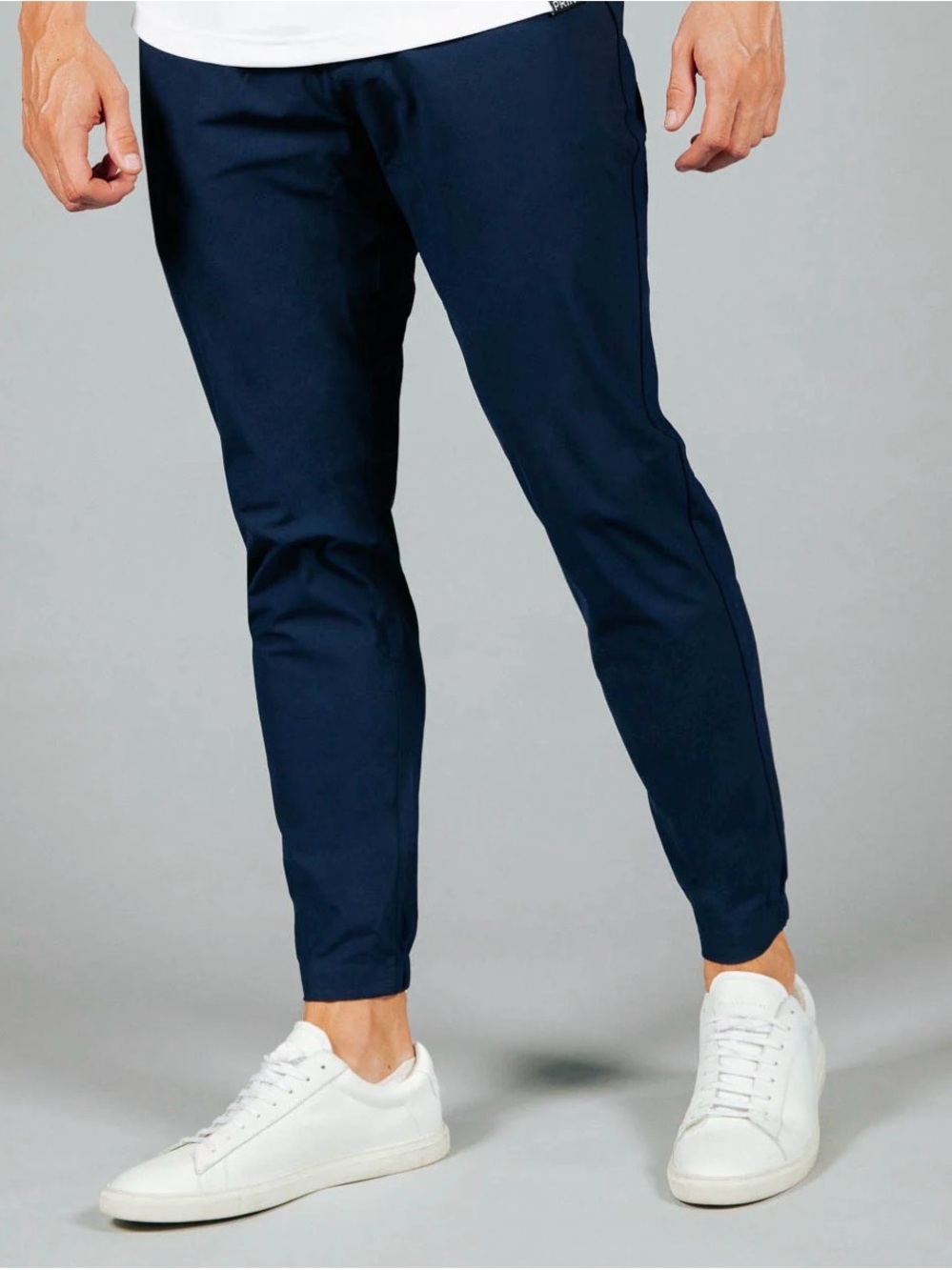 Primo Golf Jogger Pants Navy Blue Pockets Ankle Zip Mens Sz. 32R